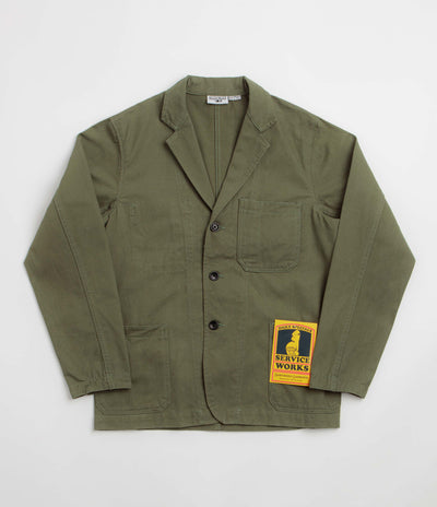 Service Works Twill Server Suit Jacket - Olive