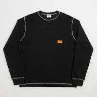 Service Works Waffle Contrast Thermal Long Sleeve T-Shirt - Black / White thumbnail