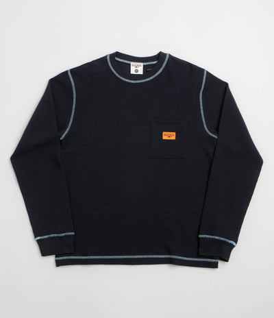 Service Works Waffle Contrast Thermal Long Sleeve T-Shirt - Navy / Blue