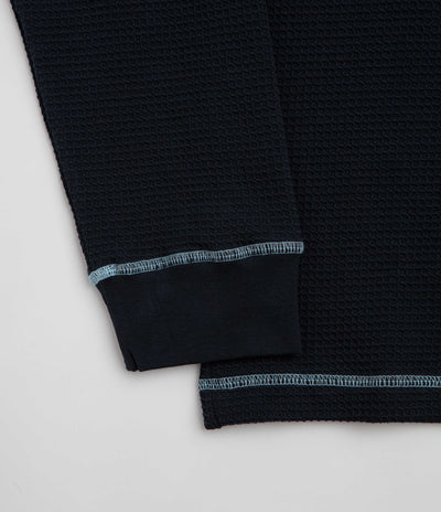Service Works Waffle Contrast Thermal Long Sleeve T-Shirt - Navy / Blue