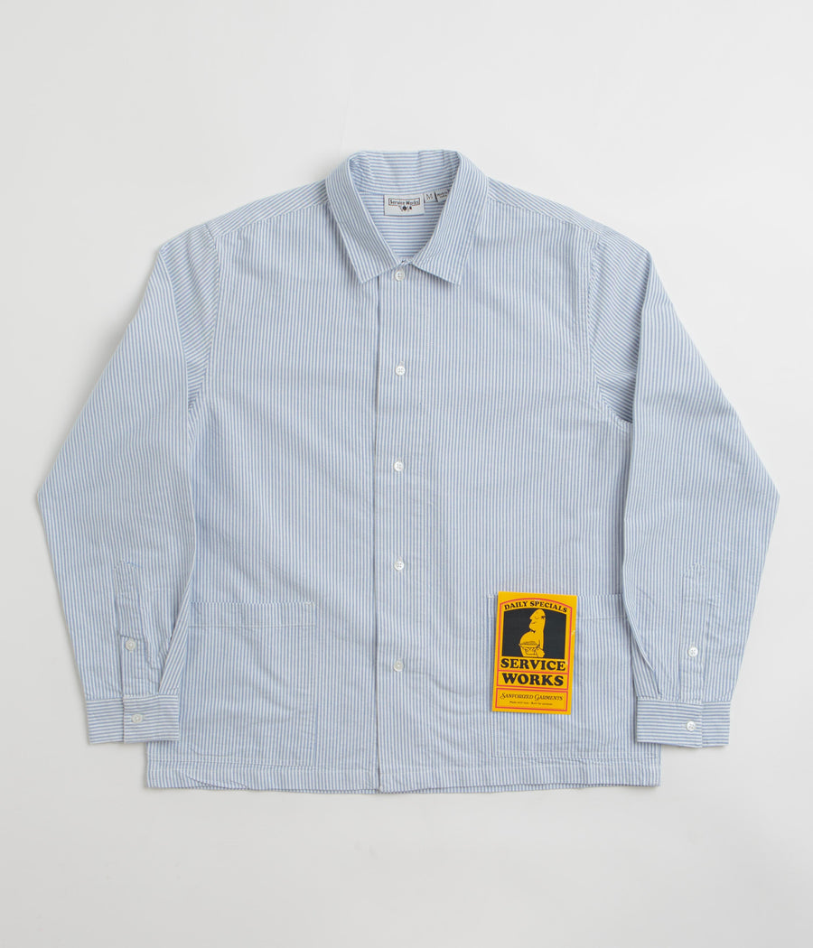 Service Works Waiter Shirt in Oxford Blue Stripe