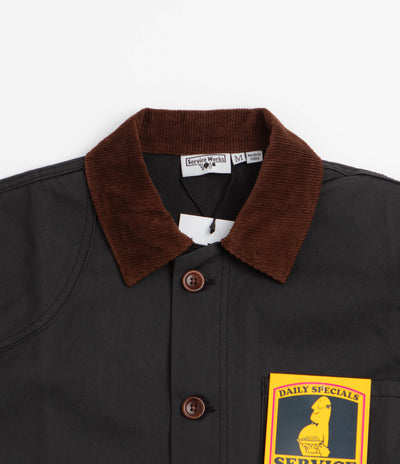 Service Works Waxed Barn Coat - Black