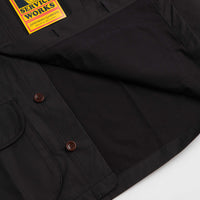 Service Works Waxed Barn Coat - Black thumbnail