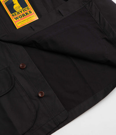Service Works Waxed Barn Coat - Black