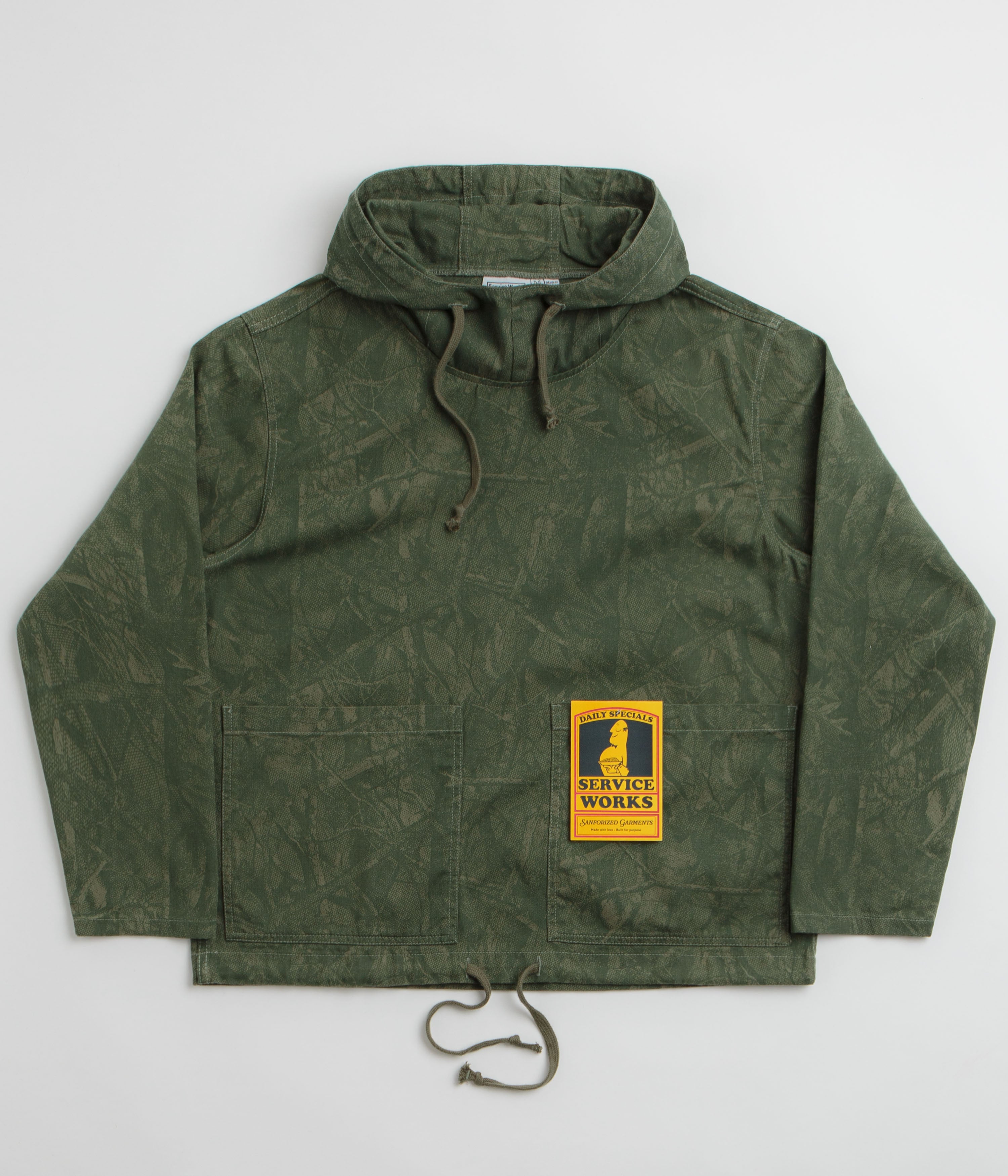 Service Works Xerox Camo Market Smock Jacket in Olive