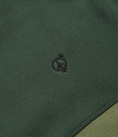 Sexhippies Box Fleece Crewneck Sweatshirt in Forest and Olive