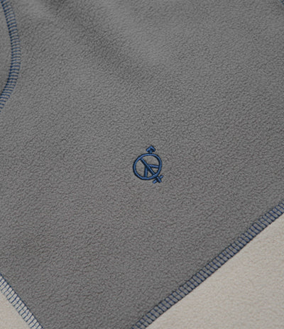 Sexhippies Box Fleece Crewneck Sweatshirt in Light Grey and Charcoal