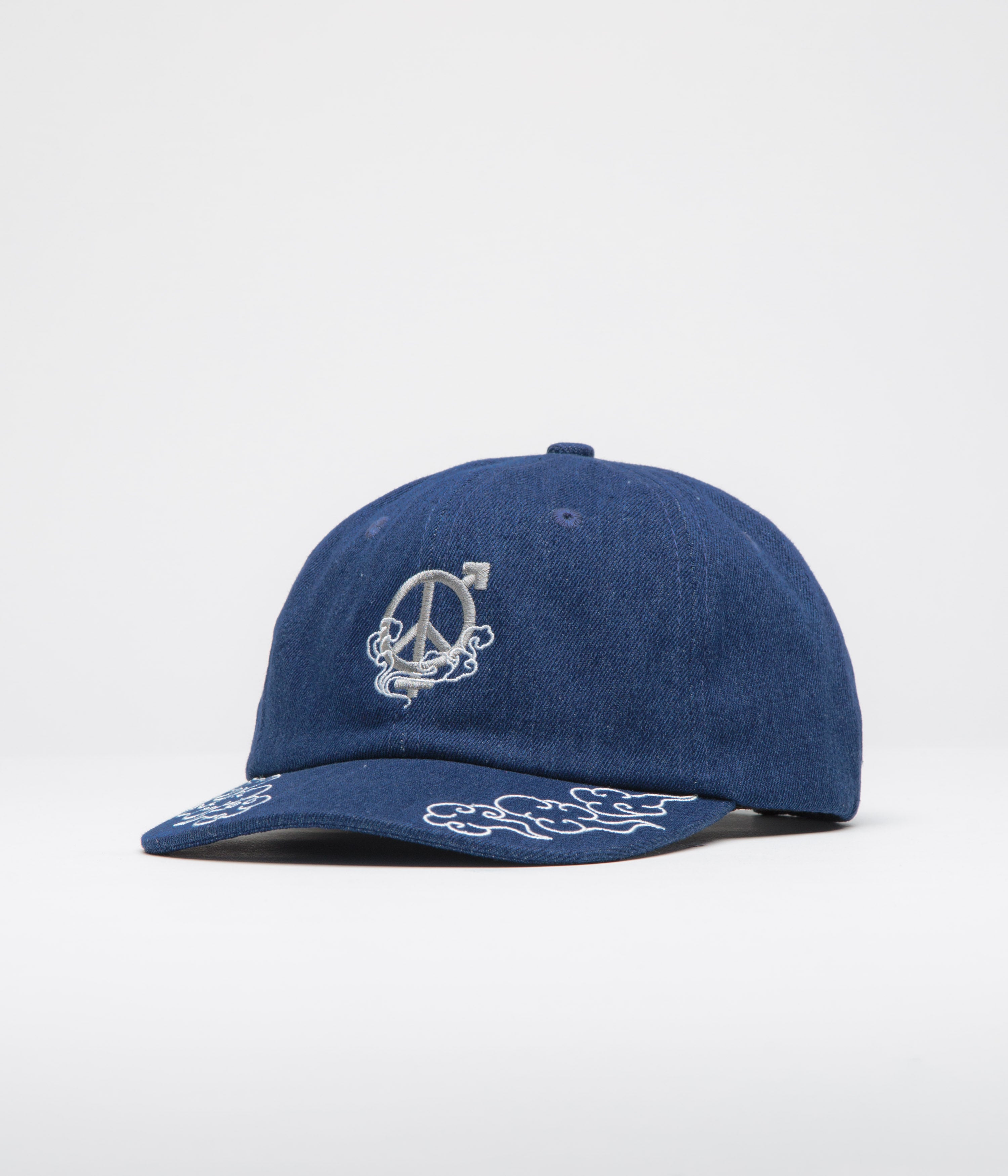 Sexhippies Cloud OG Logo Cap in Dark Denim and White