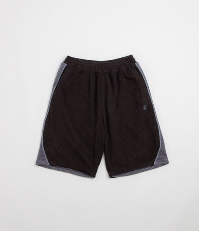 Sexhippies Grid Fleece Shorts - Black / Silver