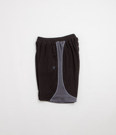 Sexhippies Grid Fleece Shorts - Black / Silver