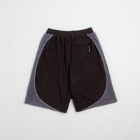 Sexhippies Grid Fleece Shorts - Black / Silver thumbnail
