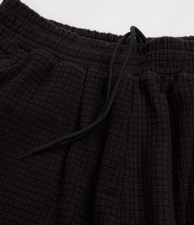 Sexhippies Grid Fleece Shorts - Black / Silver