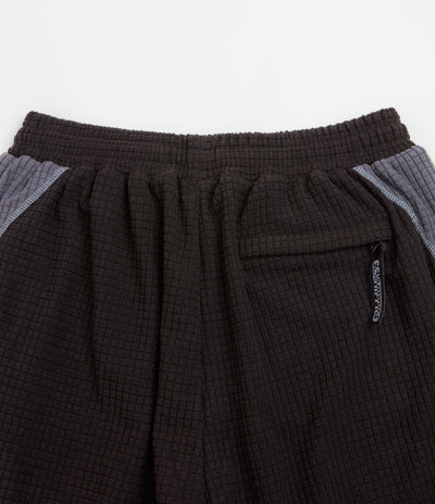 Sexhippies Grid Fleece Shorts - Black / Silver