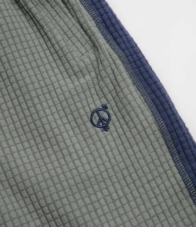 Sexhippies Grid Fleece Shorts - Sage / Navy