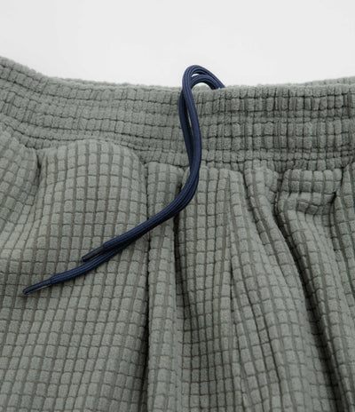 Sexhippies Grid Fleece Shorts - Sage / Navy