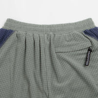 Sexhippies Grid Fleece Shorts - Sage / Navy thumbnail