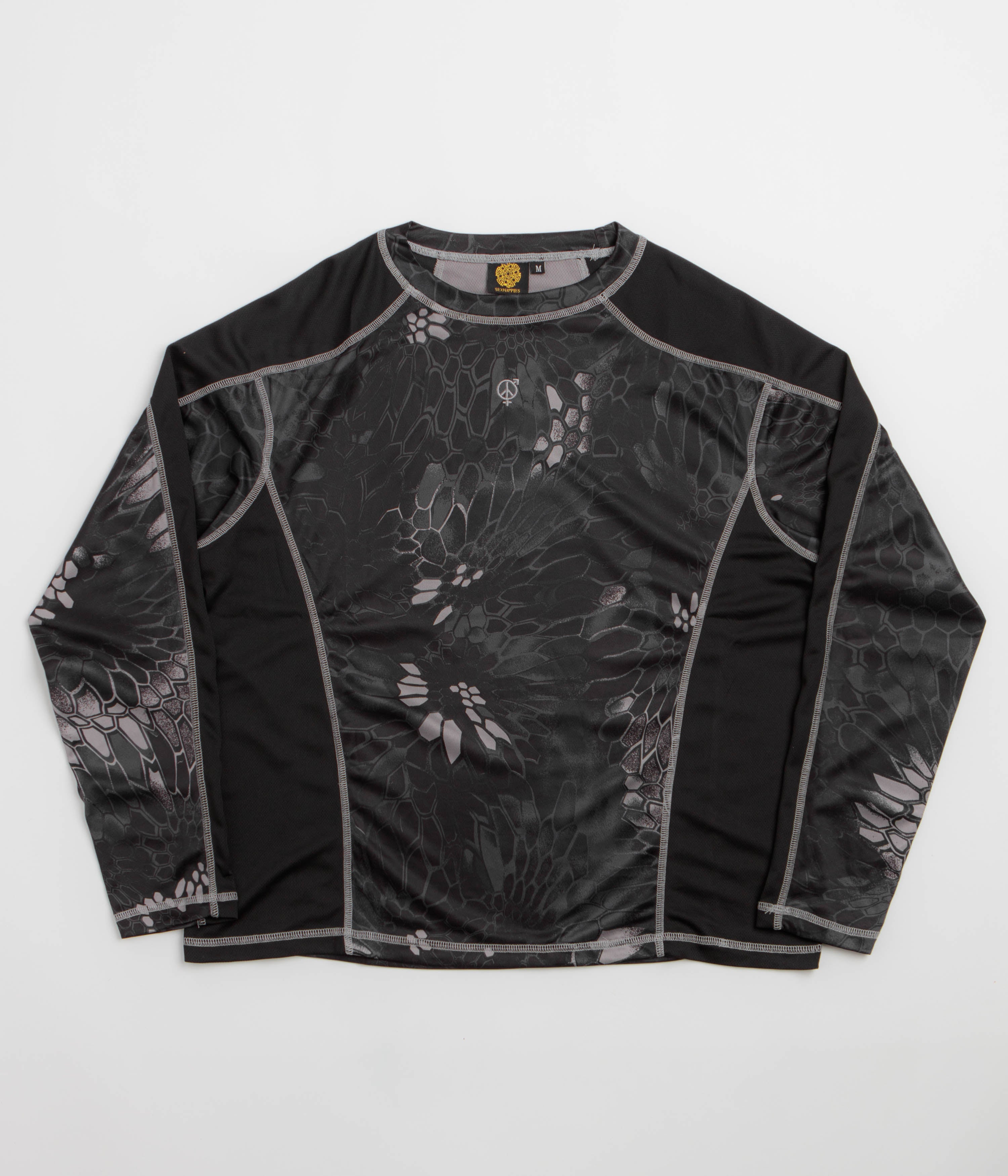 Sexhippies Kryptek Quick Dry Thermal Long Sleeve T-Shirt - Night Kryptek / Black