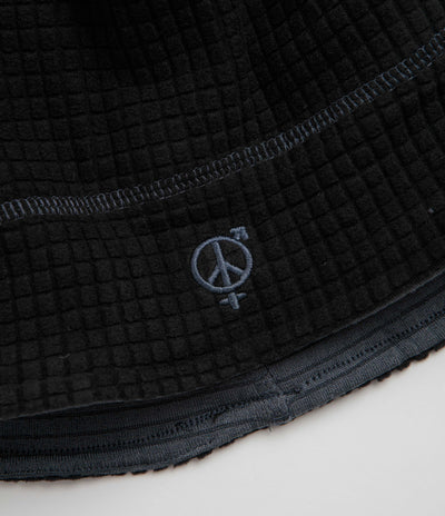 Sexhippies Reversible Grid Fleece Beanie - Black / Mid Grey