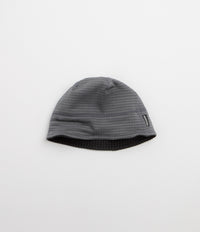 Sexhippies Reversible Grid Fleece Beanie - Black / Mid Grey | flatspot