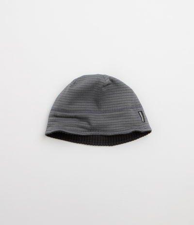 Sexhippies Reversible Grid Fleece Beanie - Black / Mid Grey