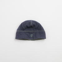 Sexhippies Reversible Grid Fleece Beanie - Navy / Sage thumbnail