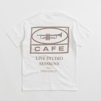 Skateboard Cafe 45 T-Shirt in White and Coffee thumbnail