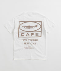 Skateboard Cafe 45 T-Shirt in White and Coffee