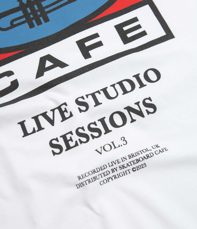 Skateboard Cafe 45 T-Shirt - White / Red