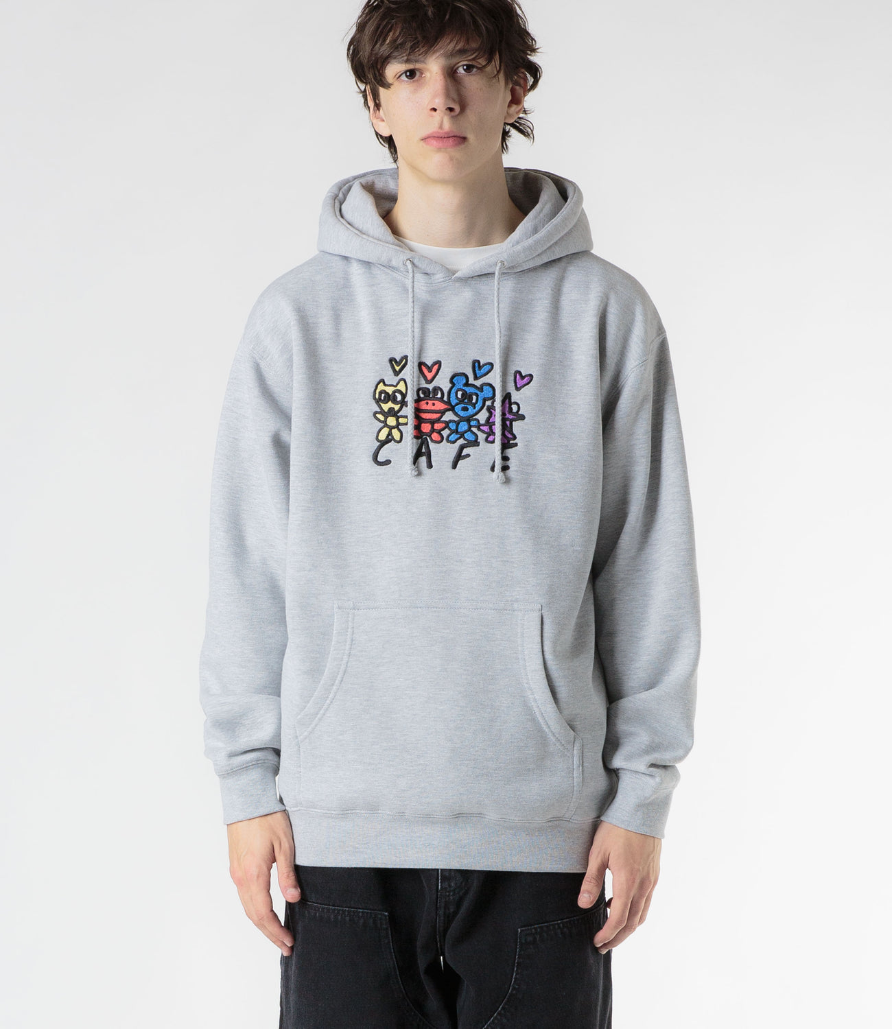 Skateboard Cafe Pals Hoodie - Heather Grey | Flatspot