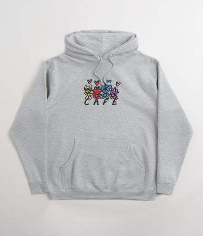 Skateboard Cafe Pals Hoodie - Heather Grey
