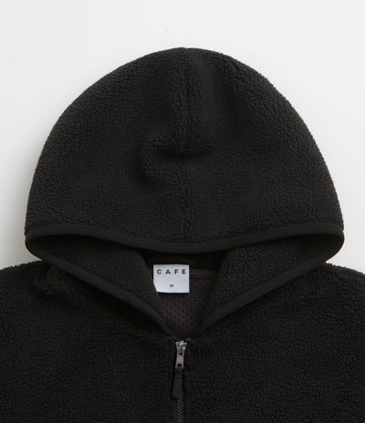 Skateboard Cafe Sherpa Fleece Hoodie in Black