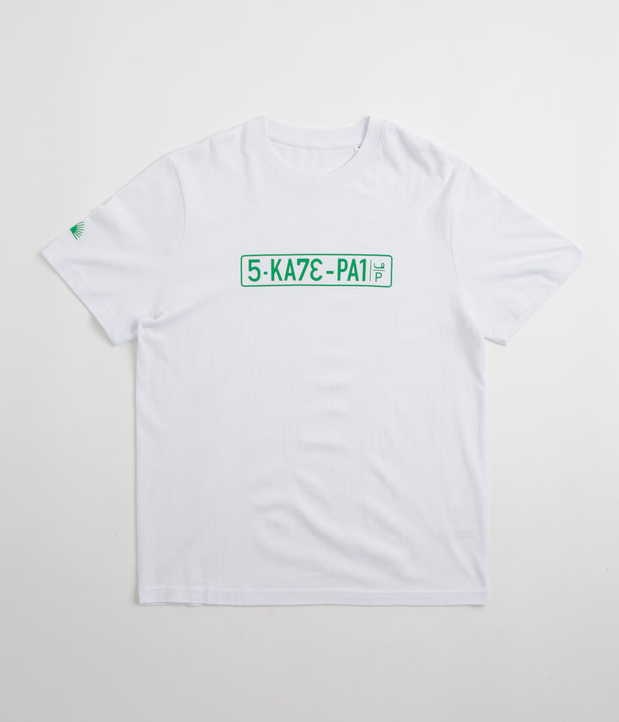SkatePal License Plate T-Shirt in White