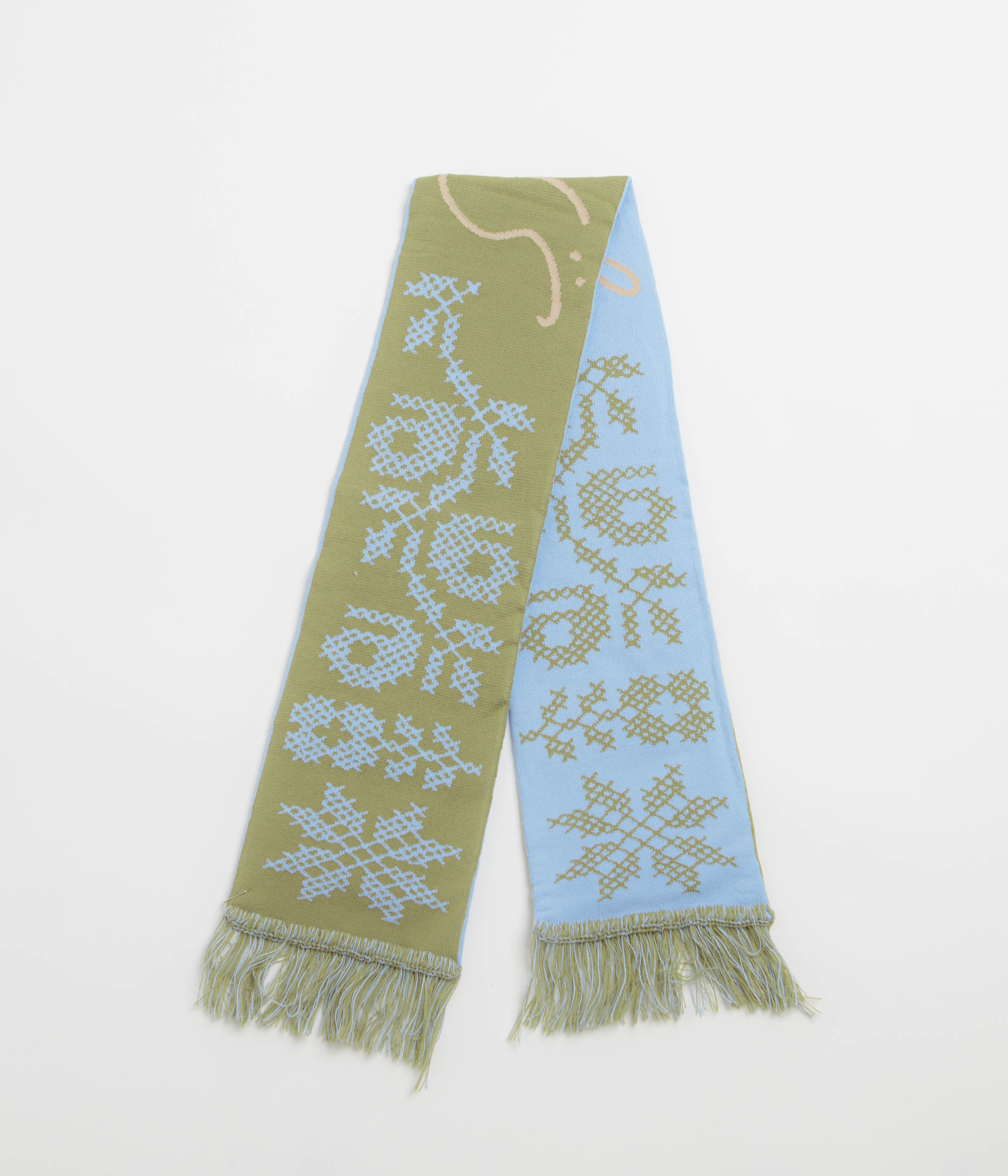 SkatePal x Sabri Sundos Scarf in Olive and Sky
