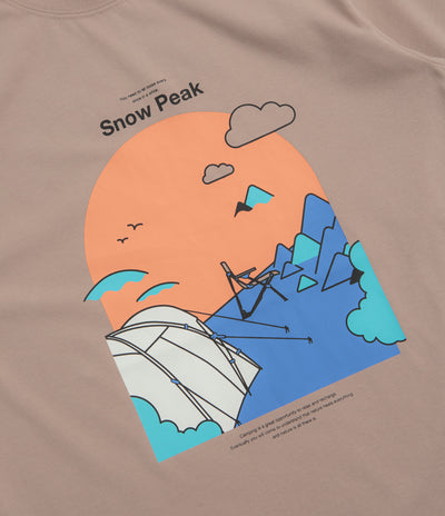 Snow Peak Camping Graphic T-Shirt in Beige