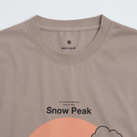 Snow Peak Camping Graphic T-Shirt in Beige thumbnail
