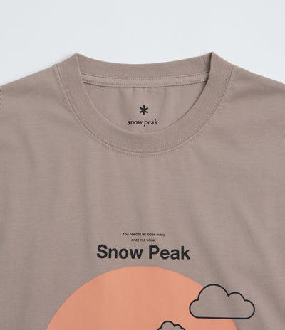 Snow Peak Camping Graphic T-Shirt in Beige