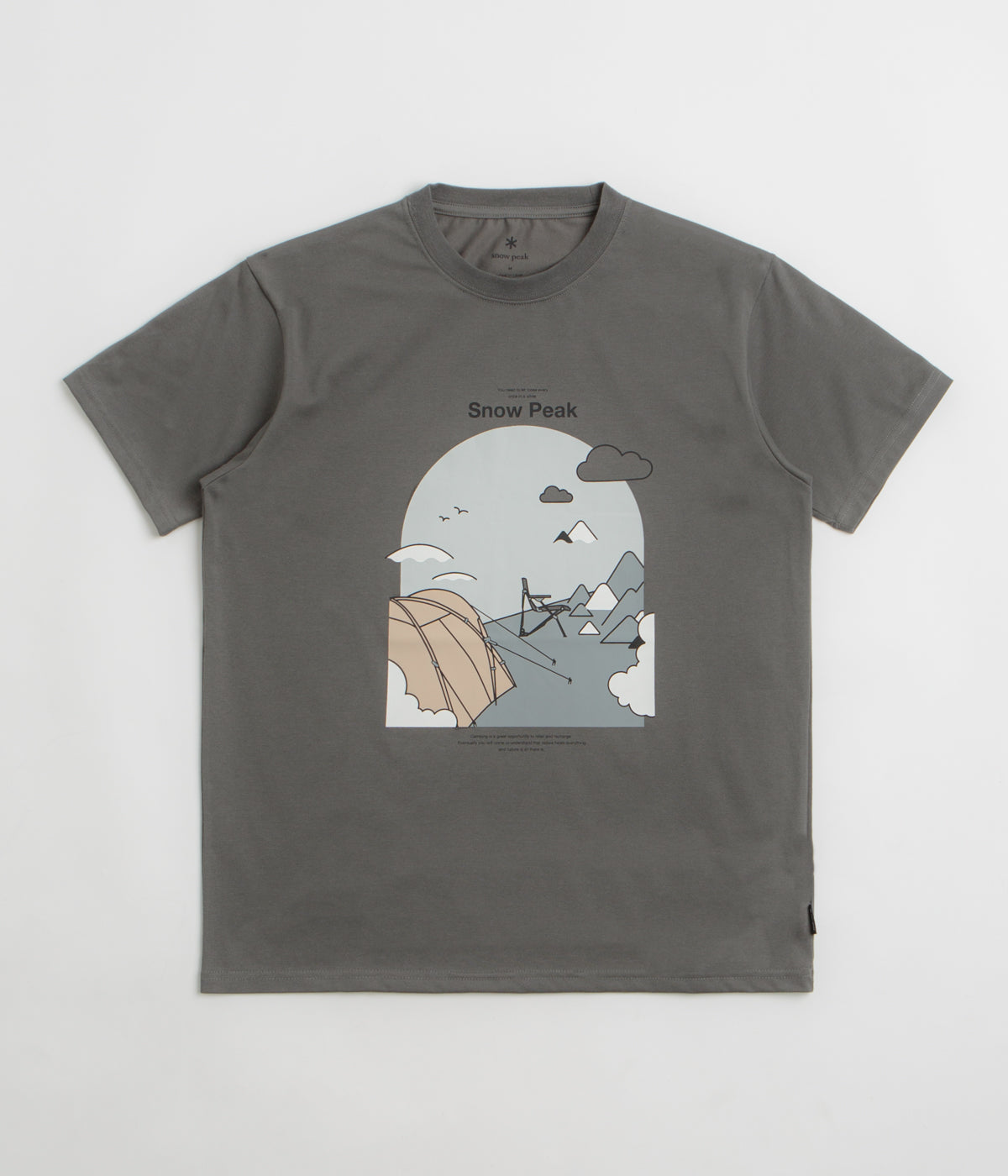 Snow Peak Camping Graphic T-Shirt in Grey