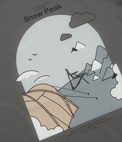 Snow Peak Camping Graphic T-Shirt in Grey