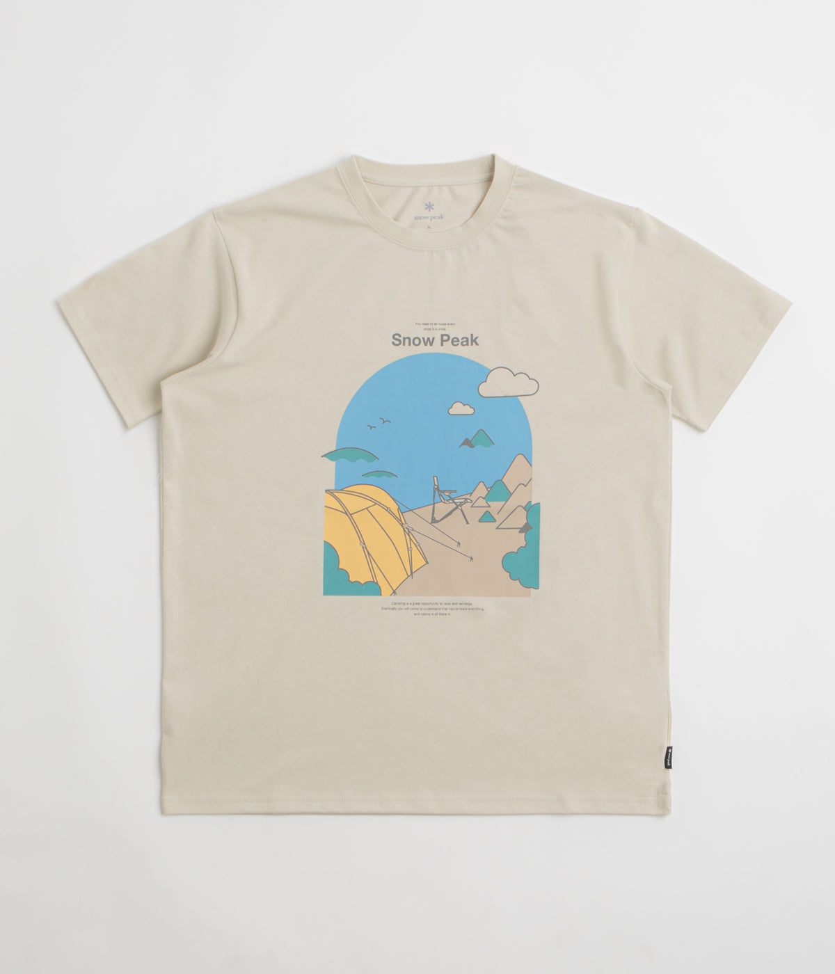Snow Peak Camping Graphic T-Shirt in Ivory