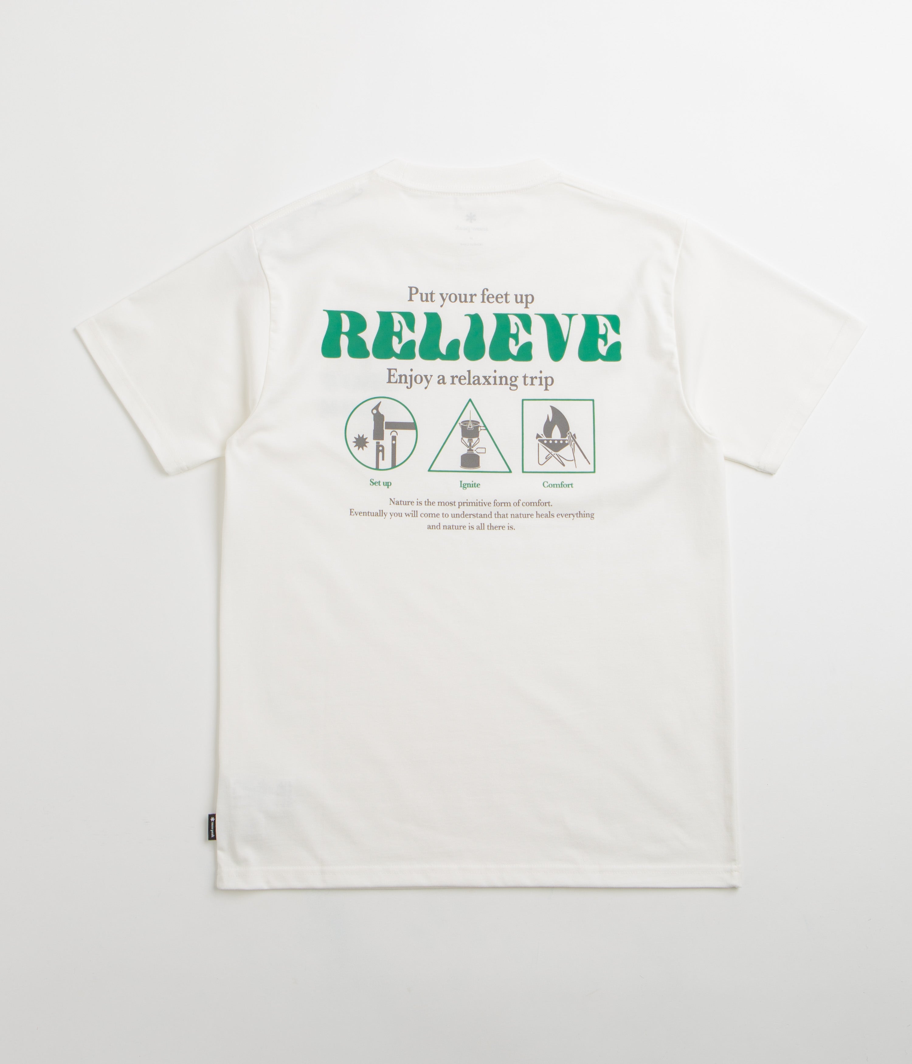 Snow Peak Camping Graphic T-Shirt in Off White