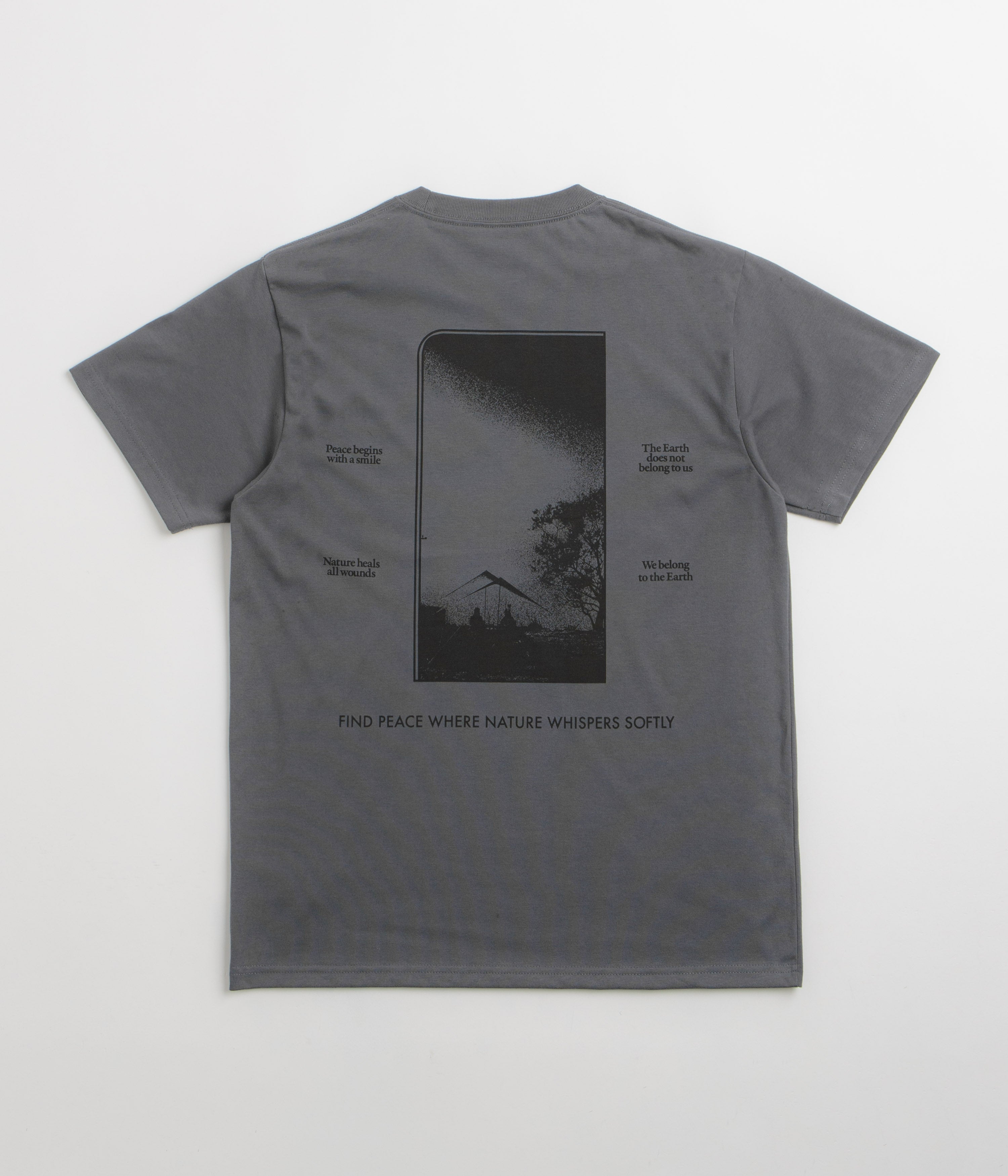 Snow Peak CF Landscape T-Shirt in Charcoal