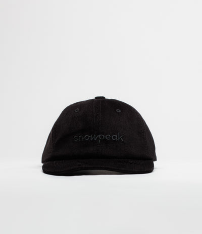 Snow Peak Corduroy Logo Design Cap in Black