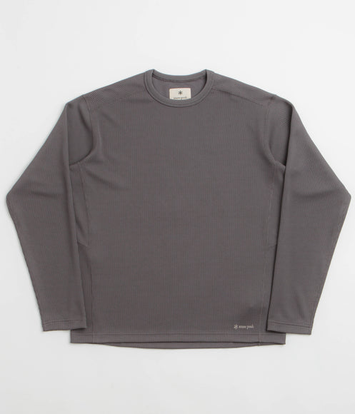 Snow Peak Dry Thermal Long Sleeve T-Shirt - Charcoal