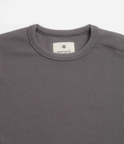 Snow Peak Dry Thermal Long Sleeve T-Shirt in Charcoal