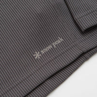 Snow Peak Dry Thermal Long Sleeve T-Shirt in Charcoal thumbnail