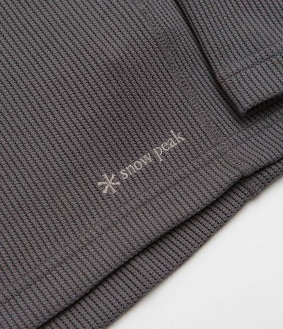 Snow Peak Dry Thermal Long Sleeve T-Shirt in Charcoal