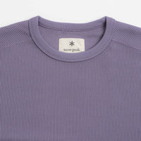 Snow Peak Dry Thermal Long Sleeve T-Shirt in Light Purple thumbnail