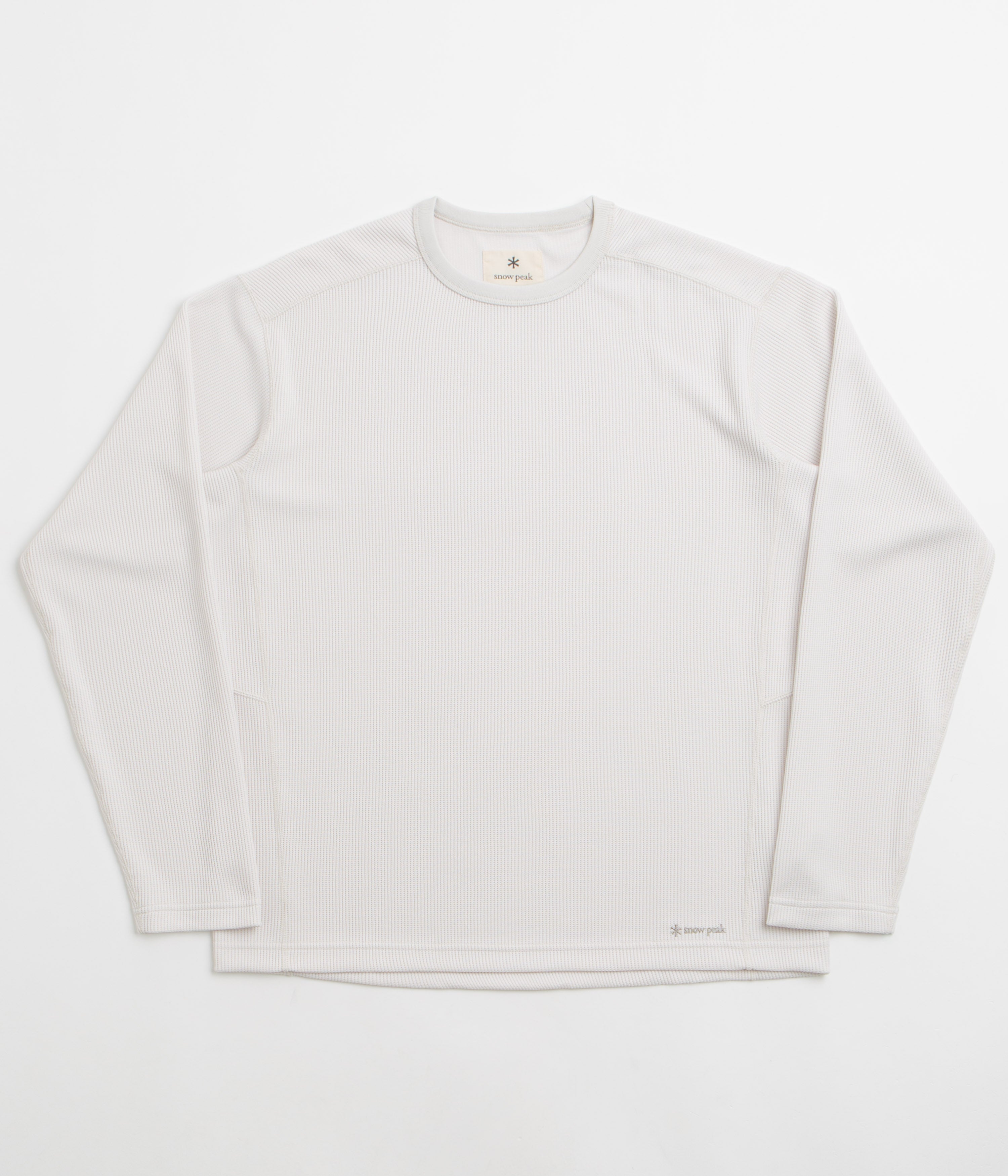 Snow Peak Dry Thermal Long Sleeve T-Shirt in Off White