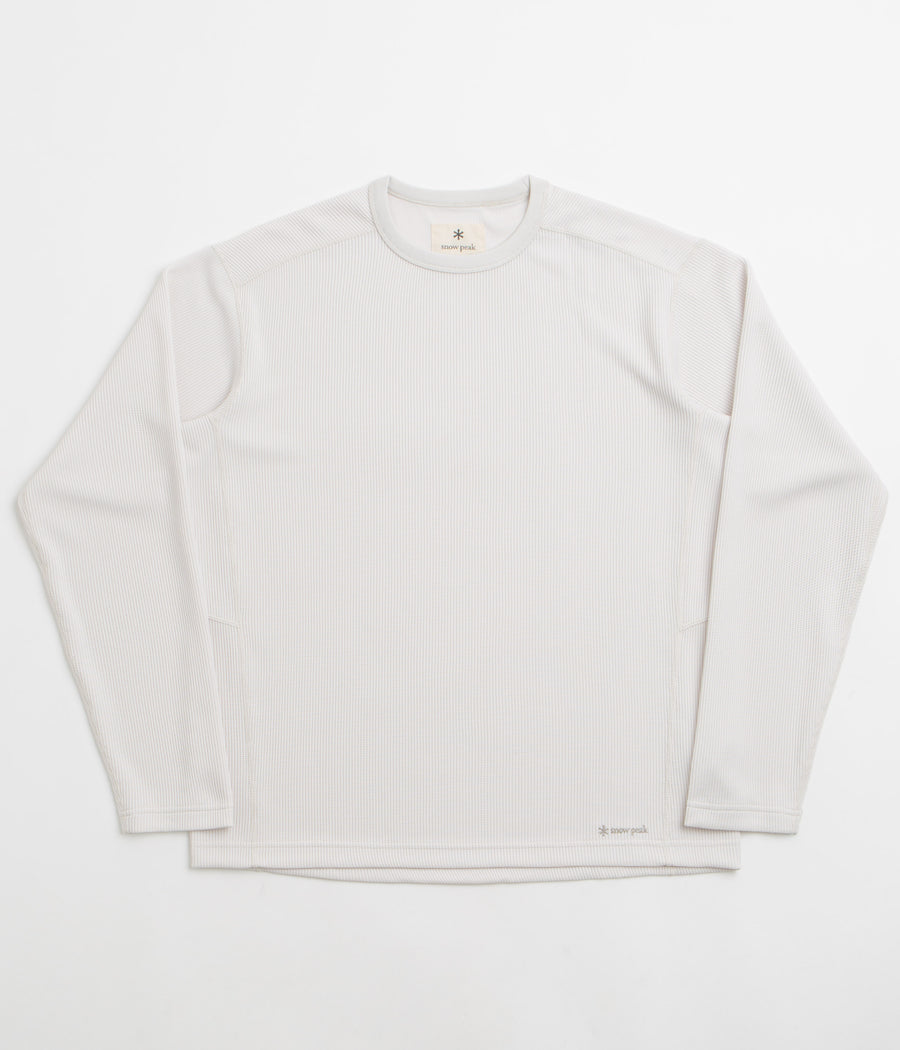Snow Peak Dry Thermal Long Sleeve T-Shirt in Off White