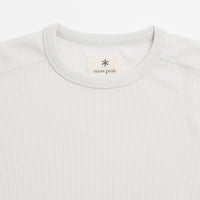 Snow Peak Dry Thermal Long Sleeve T-Shirt in Off White thumbnail